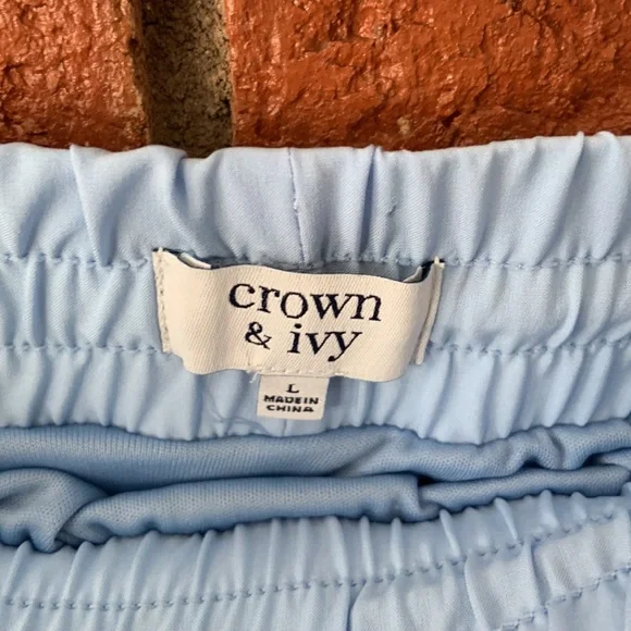 Crown & Ivy Sky Blue Athletic Running Shorts - Picture 4 of 7